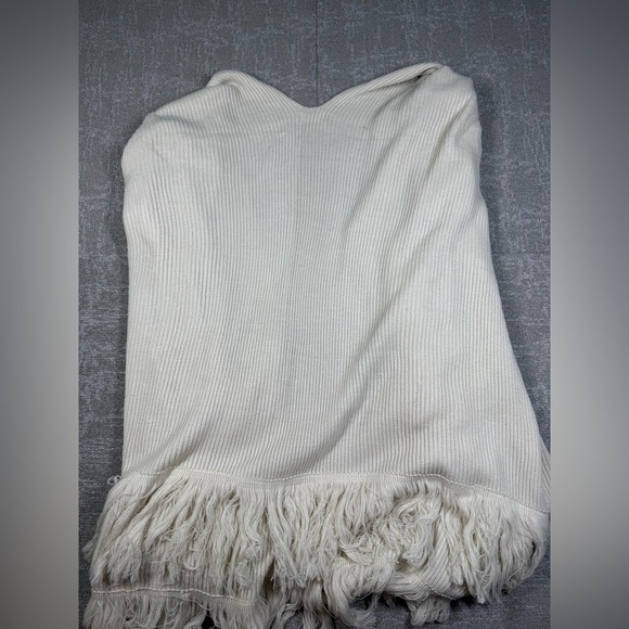 Free People Solstice Ribbed Fringe Kimono Cardigan Sweater Boho Oversized OS - Picture 5 of 6